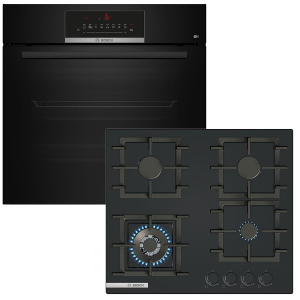 Фото - Комплект техніки Bosch Духова шафа + Варильна поверхня Bosch HBJ559YB6R + PNK6B6P41R